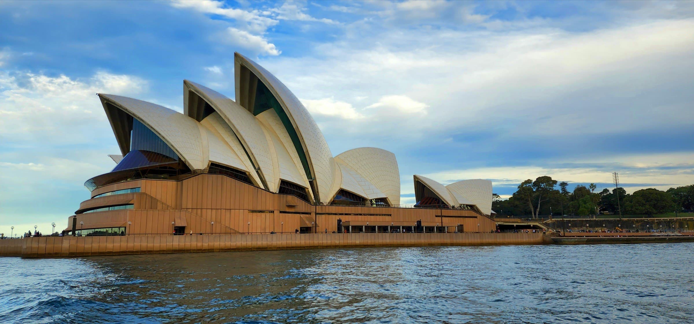 The Sydney Opera House seen from the harbour